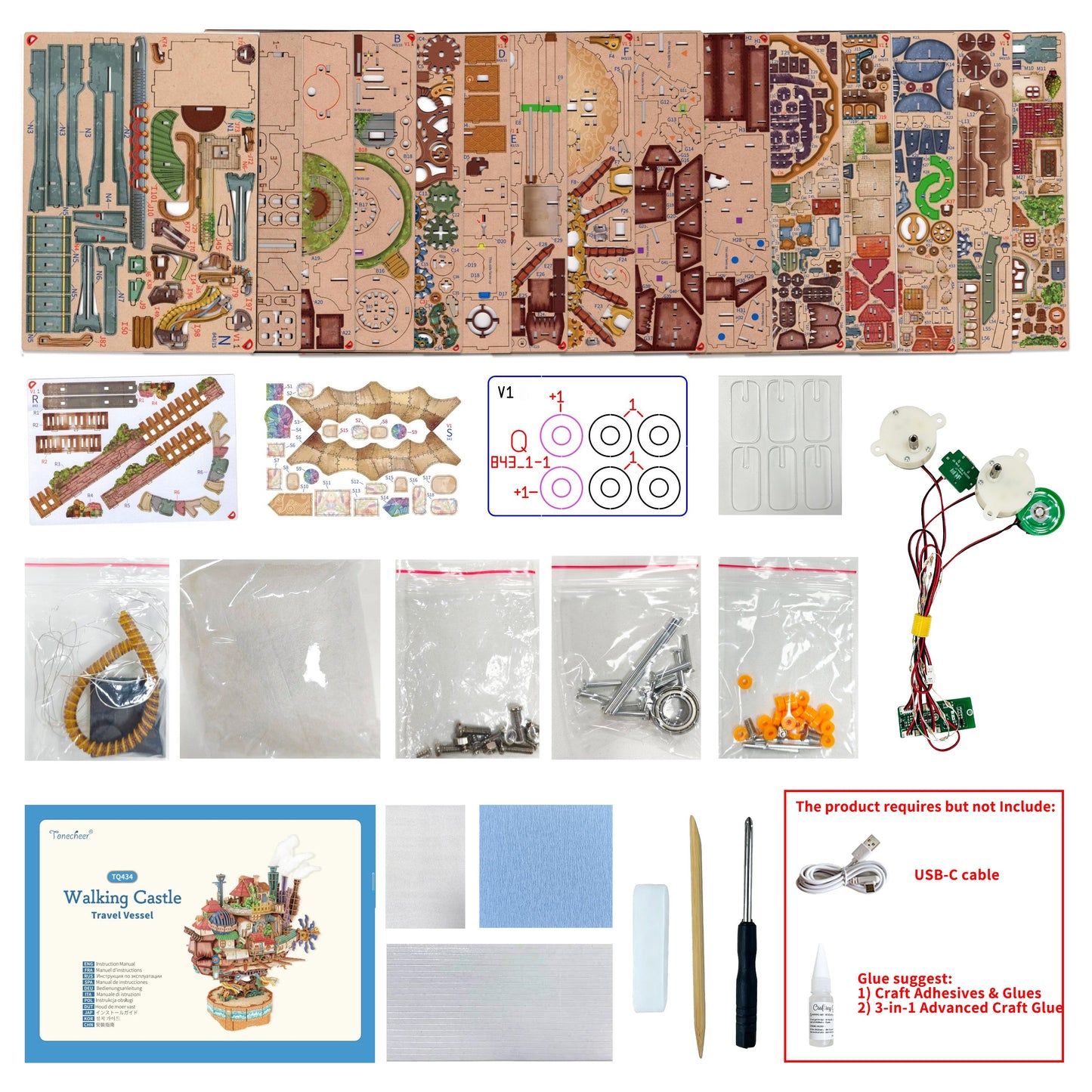 DIY 3D Puzzle Transmission Model Kit (Walking Castle)